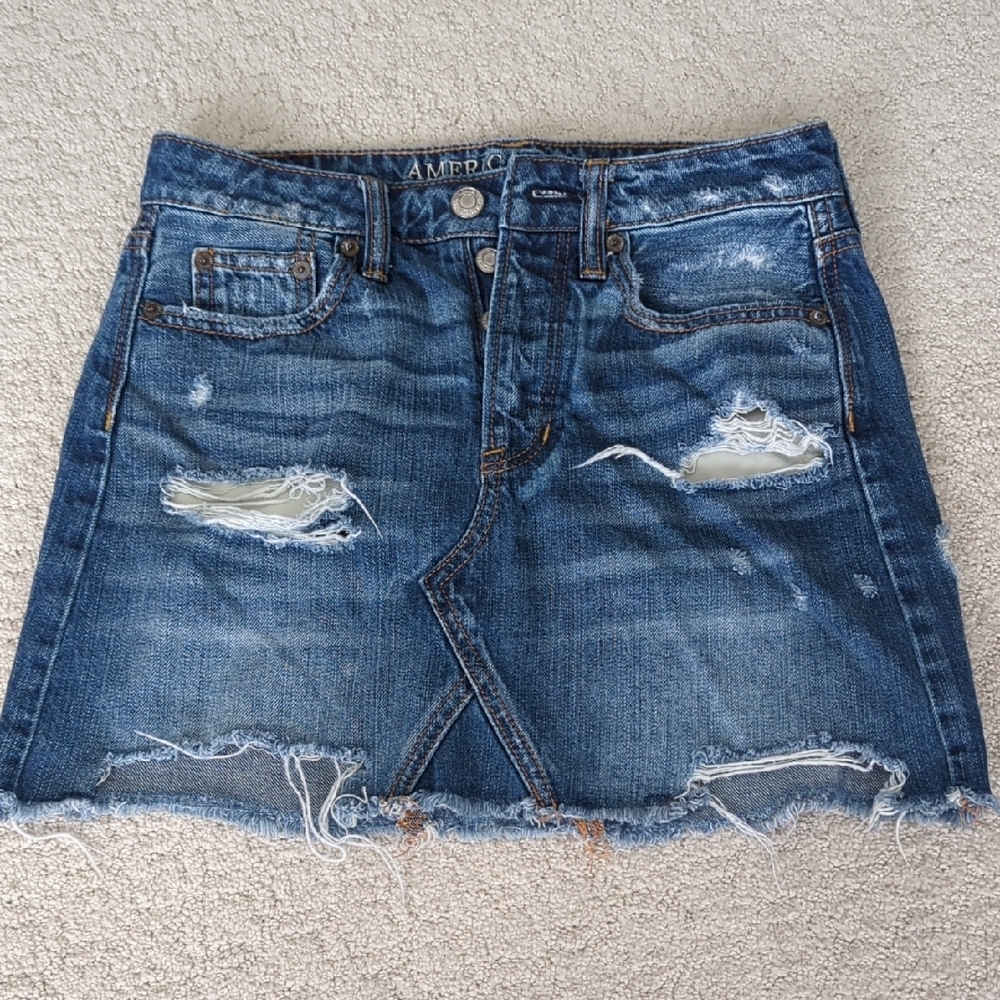 American Eagle Outfitters Blue Denim Skirt